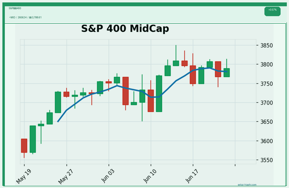 S&P中型株400 candlestick chart